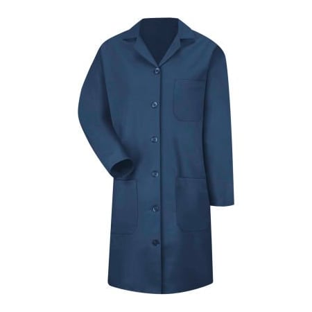 Vf Imagewear Red Kap  Women's Button Front Lab Coat, Navy, Poly/Combed Cotton, S KP13NVRGS
